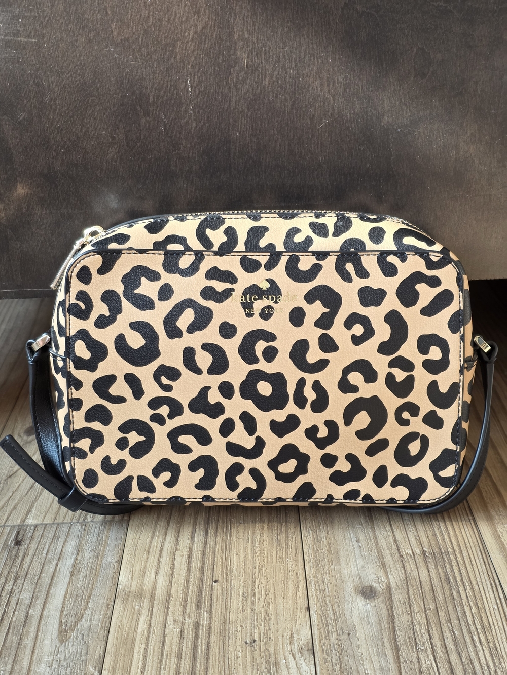 Kate Spade Leopard Print Crossbody Bag in Tan and Black